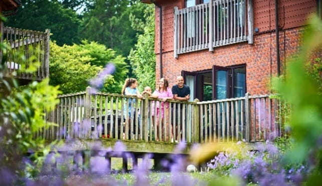 Family on the balcony at Whitemead